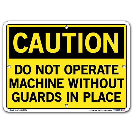 Vestil Polystyrene Sign, 7-1/2" Height, 10-1/2" Width, Polystyrene, Rectangle, English SI-C-25-A-PS-040